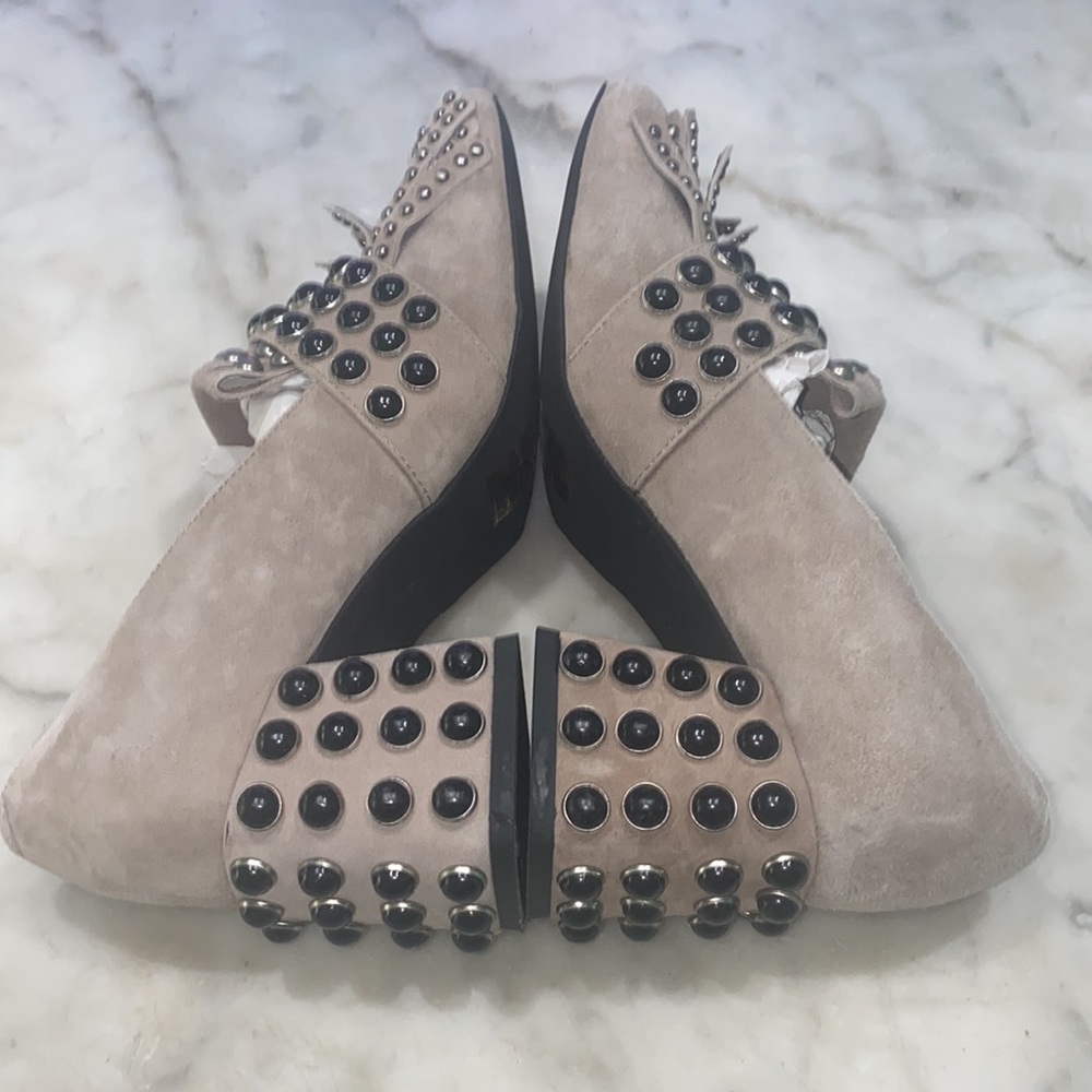Jeffery Campbell Suede Studded Embellished Chunk Heel Mule - Picture 5 of 16